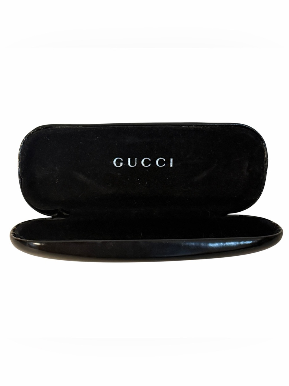 Gucci Black Hard Case To Fit Glasses Sunglasses Plastic Felt Lined Flip Top